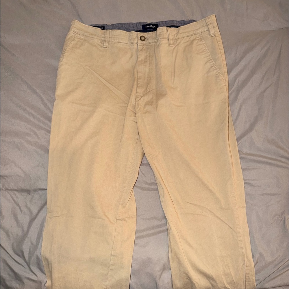 Nautica Men's Cream Khakis